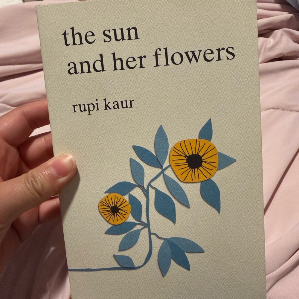 Rupi Kaur "the sun and her flowers" Paperback Book - Yellow & Blue Cover